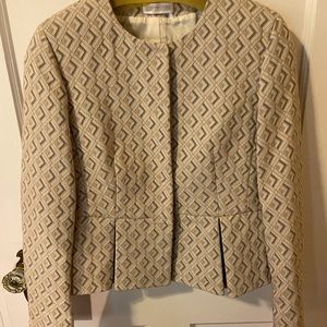 St. Emile designer collarless jacket size 8